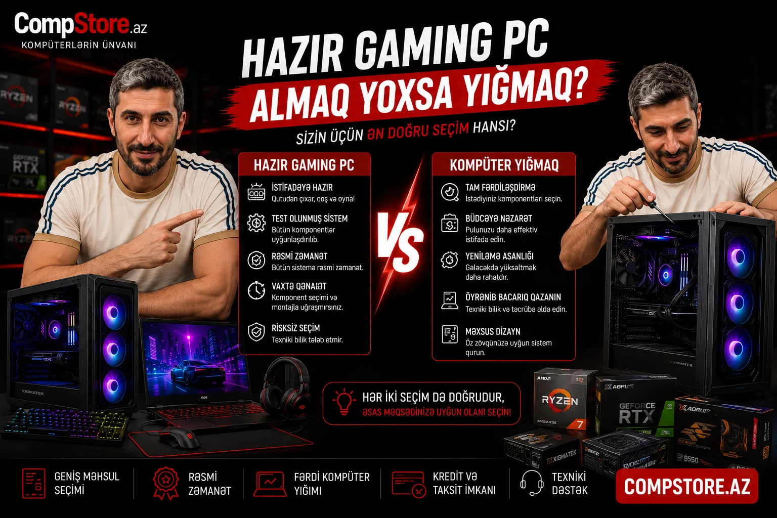 Hazir Gaming PC Almaq Yoxsa Yigmaq