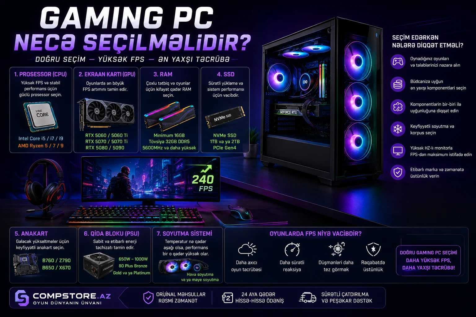 Gaming PC nece secilmelidir? &ndash; Oyun Komputeri Secerken Bilmeli Oldugunuz Her Sey (2026)