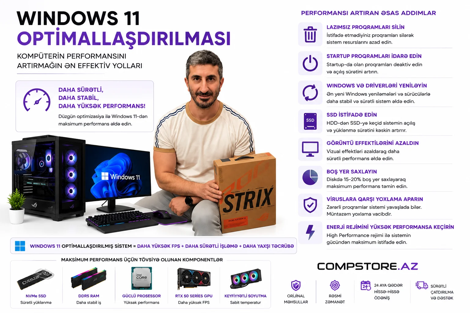 Windows 11 optimallasdirilmasi &ndash; Komputerin Performansini Artirmagin En Effektiv Yollari (2026)