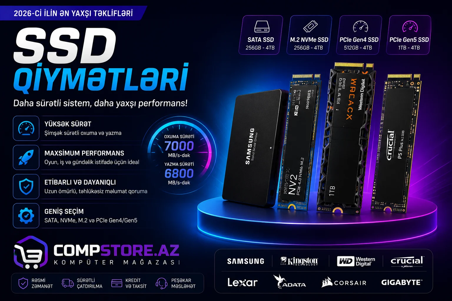 SSD Qiymetleri &ndash; Komputer ve Noutbuklar ucun En Yaxsi SSD Secimleri