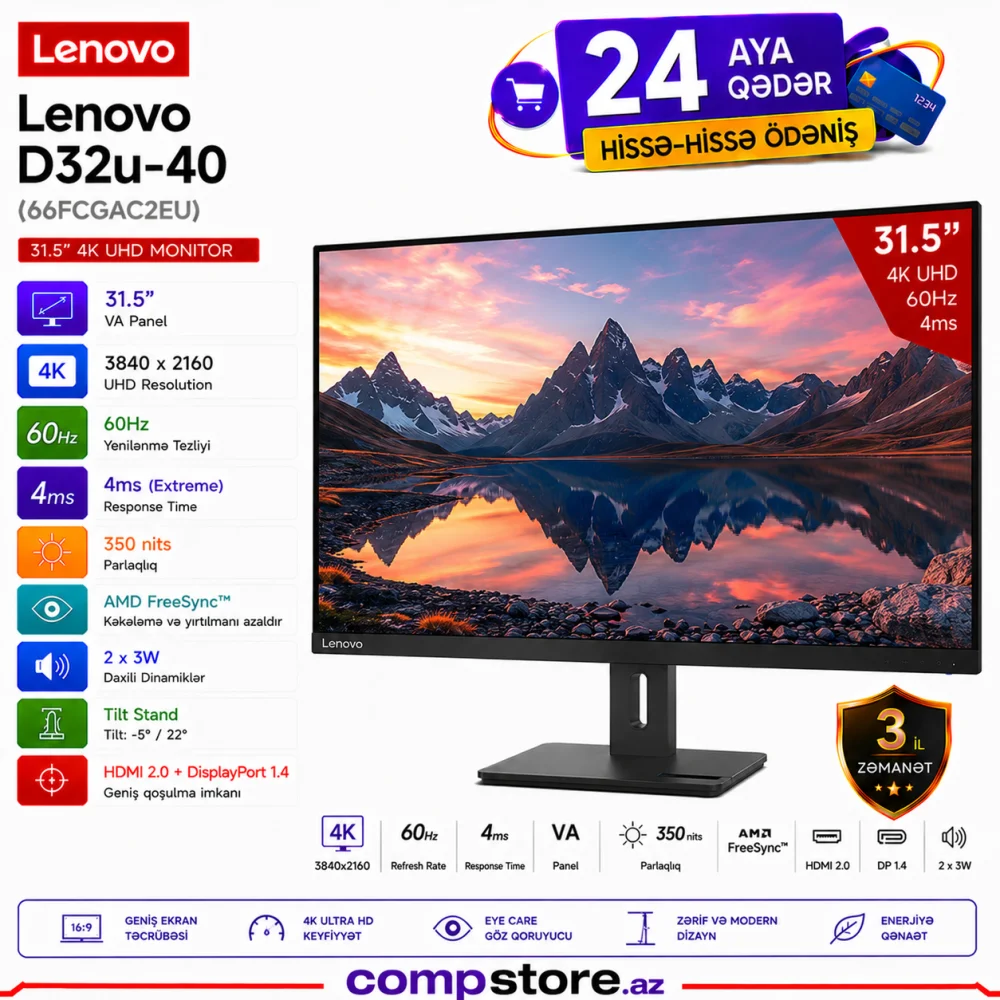 Lenovo D32u-40 (66FCGAC2EU) Monitor