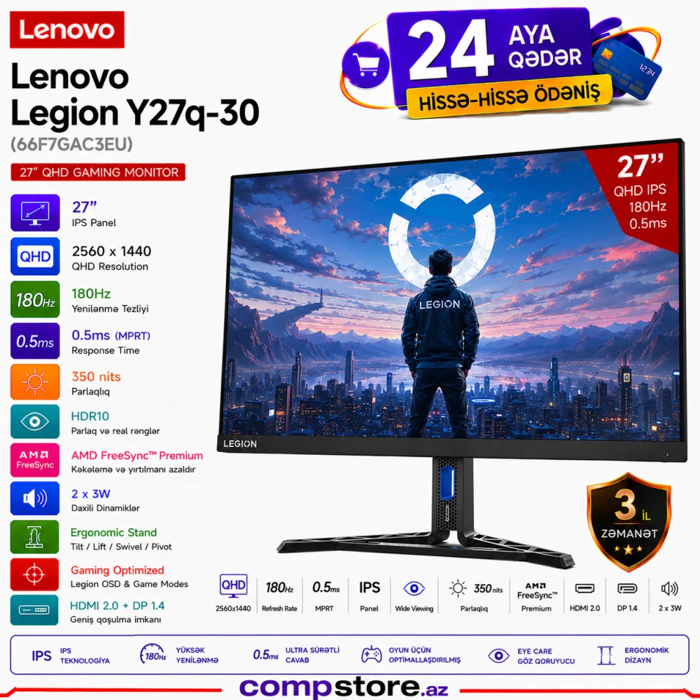 Lenovo Legion Y27q-30 (66F7GAC3EU) Gaming Monitor