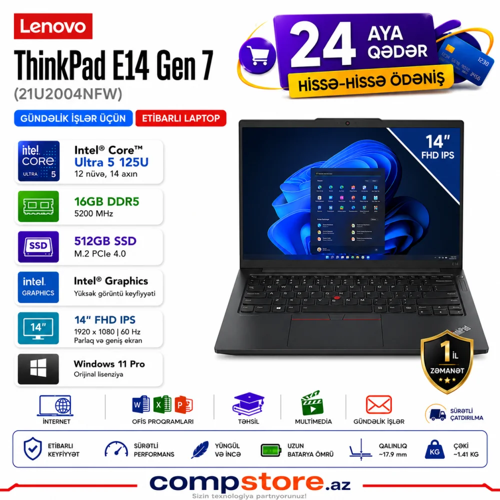 Lenovo ThinkPad E14 Gen 7 (21U2004NFW) Laptop