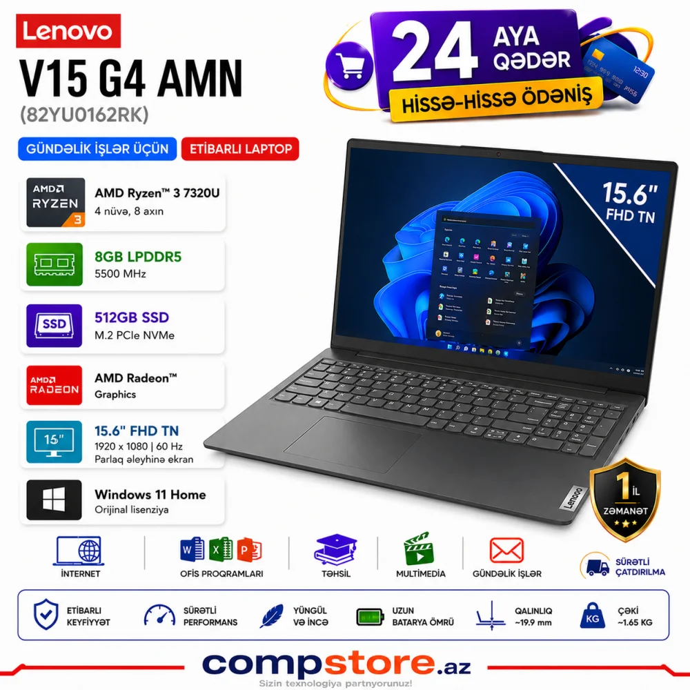 Lenovo V15 G4 AMN (82YU0162RK) Laptop