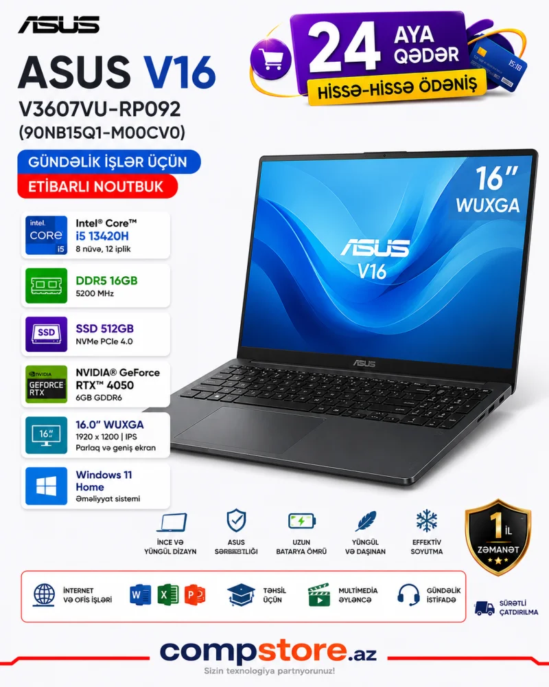 ASUS V16 V3607VU-RP092 (90NB15Q1-M00CV0) Laptop