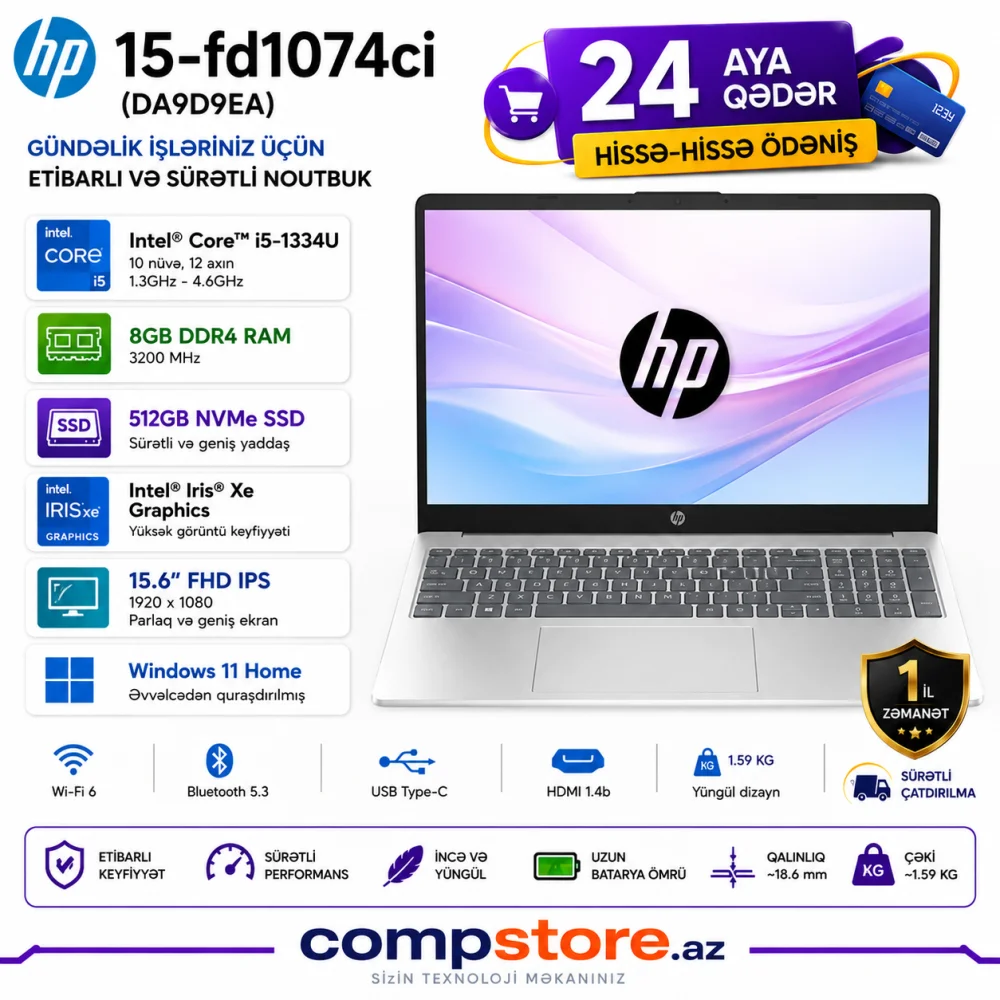 HP 15-fd1074ci (DA9D9EA) Laptop
