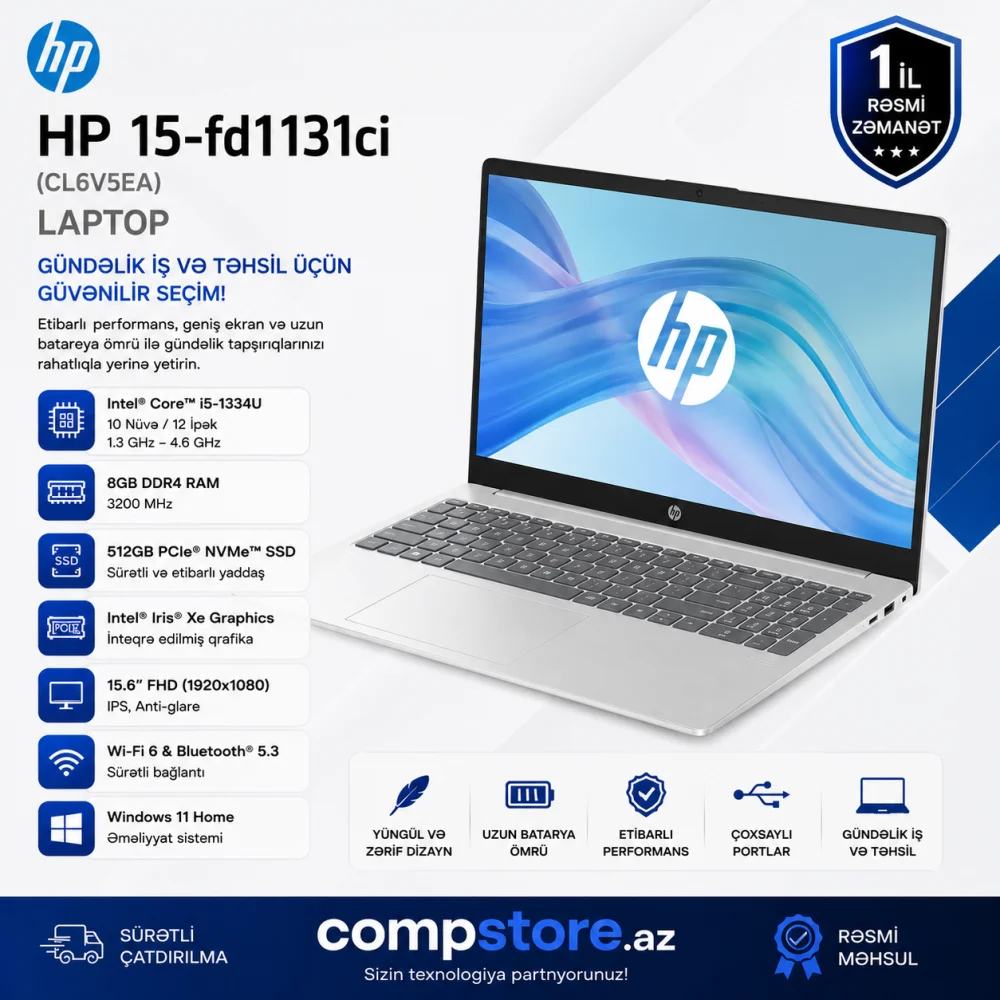 HP 15-fd1131ci (CL6V5EA) Laptop