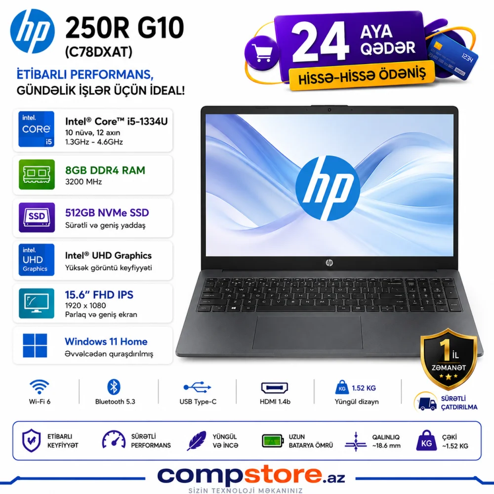 HP 250R G10 (C78DXAT) Laptop