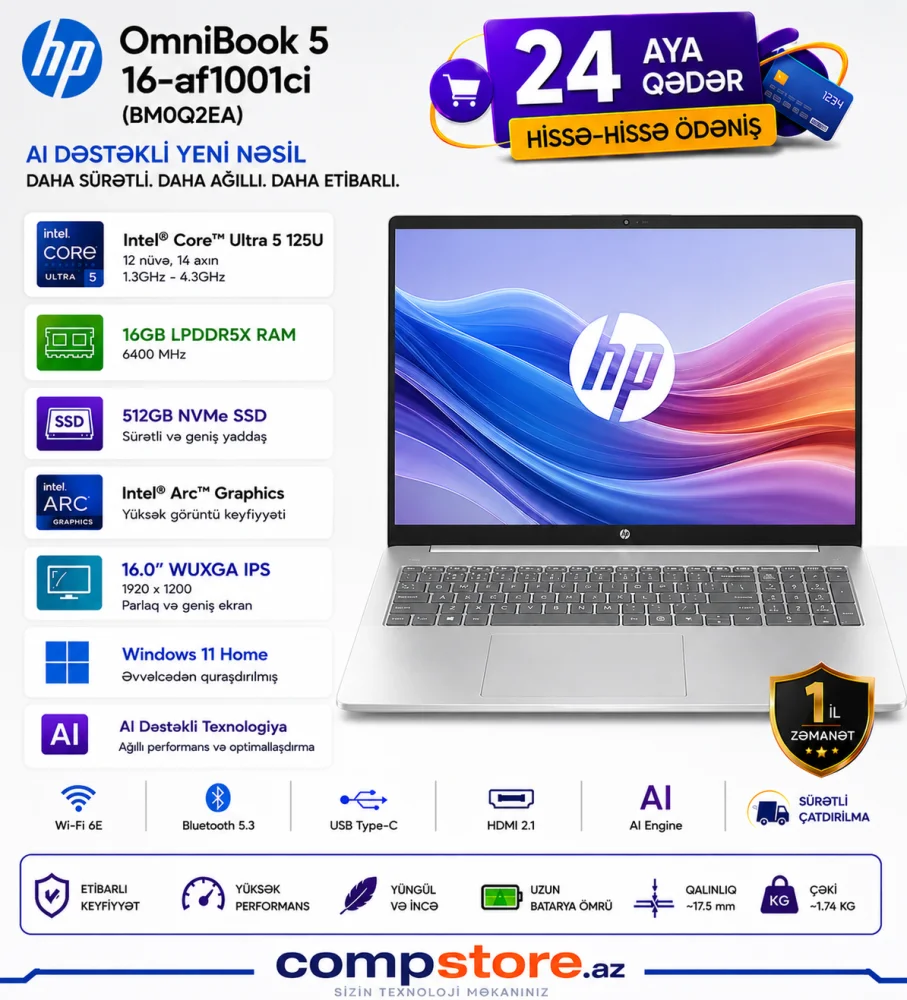 HP OmniBook 5 16-af1001ci (BM0Q2EA) Laptop
