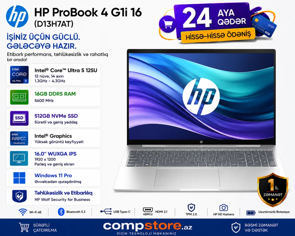 HP ProBook 4 G1i 16 (D13H7AT) Laptop