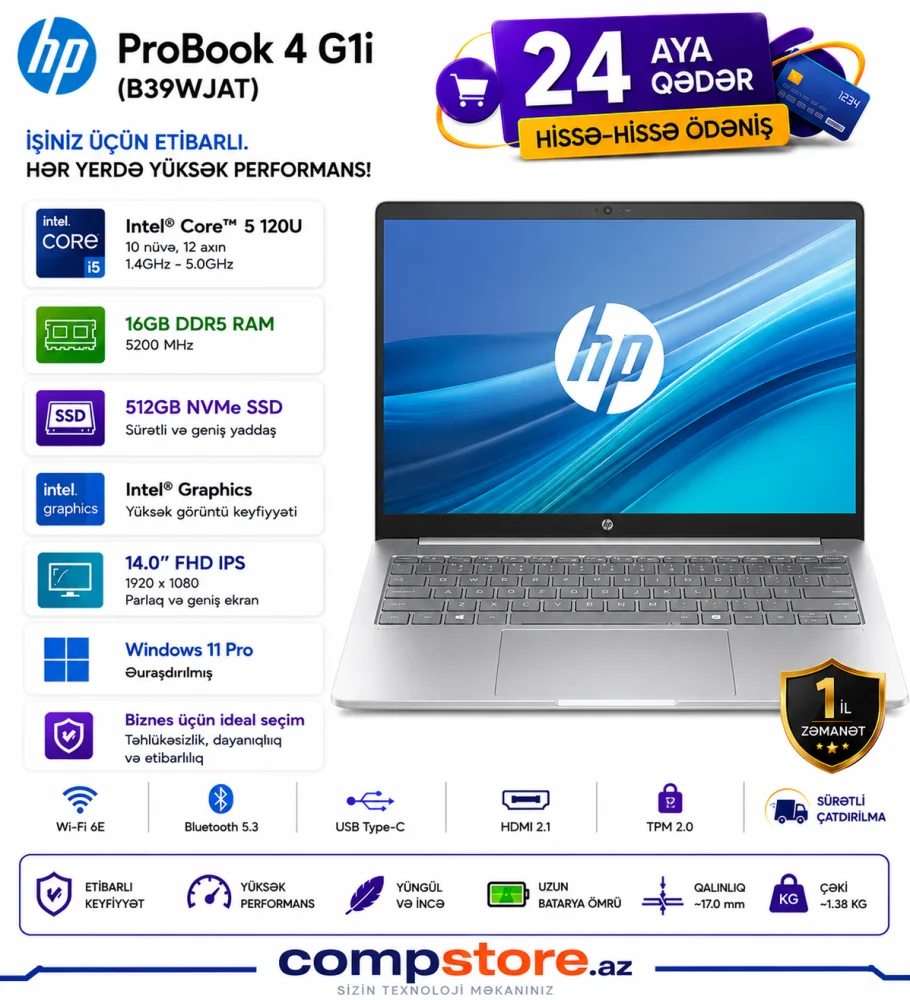 HP ProBook 4 G1i (B39WJAT) Laptop