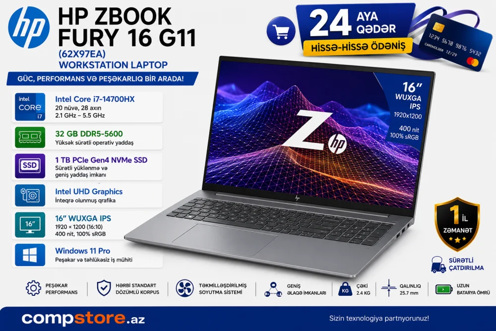 HP ZBook Fury 16 G11 (62X97EA) Laptop