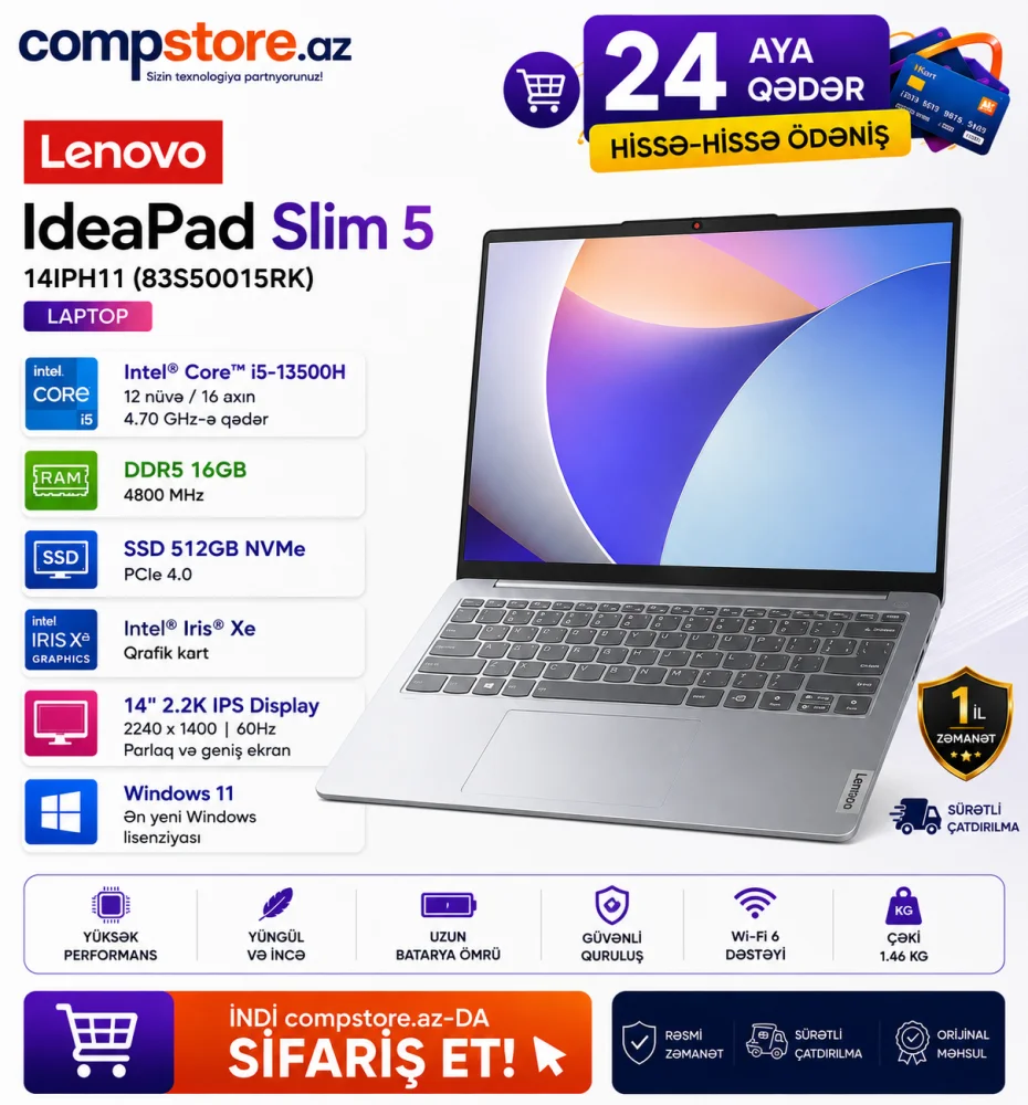 Lenovo IdeaPad Slim 5 14IPH11 (83S50015RK) Laptop