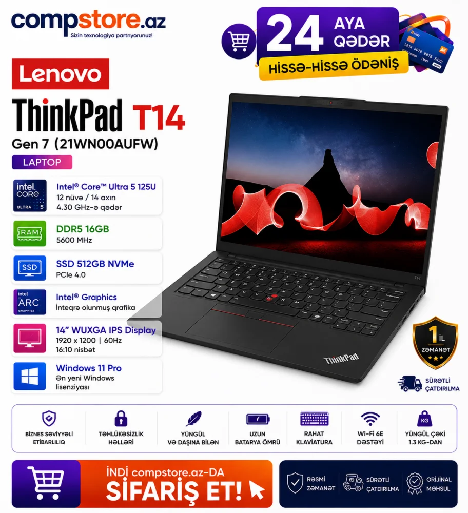 Lenovo ThinkPad T14 Gen 7 (21WN00AUFW) Laptop