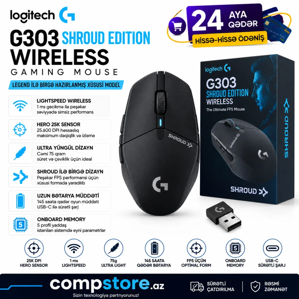 Logitech G303 Shroud Edition Wireless Gaming Mouse