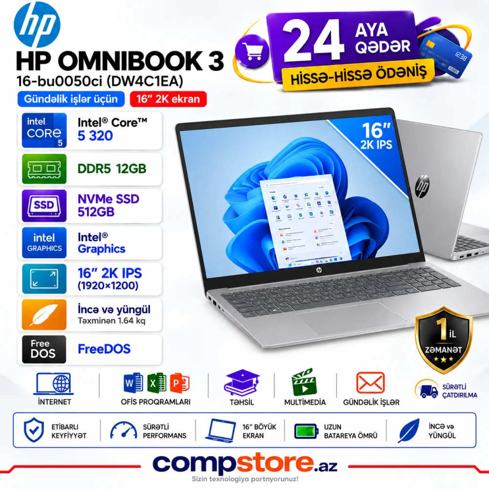 HP OmniBook 3 16-bu0050ci (DW4C1EA) Laptop