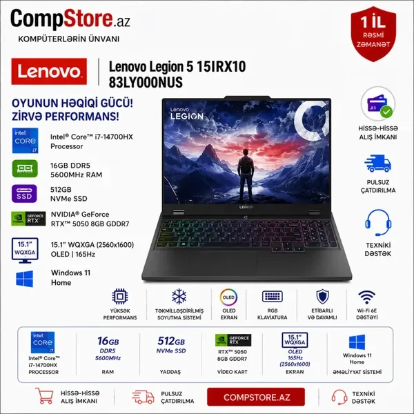 Lenovo Legion 5 15IRX10 (83LY0000NUS) Gaming Laptop