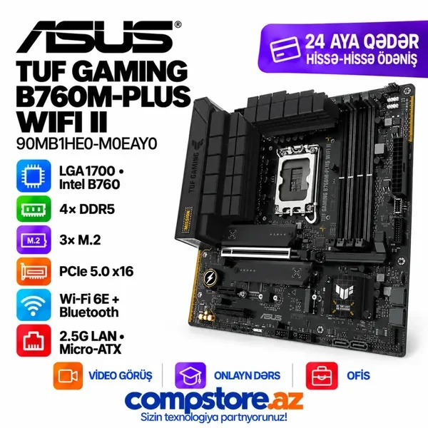 ASUS TUF GAMING B760M-PLUS WIFI II (90MB1HE0-M0EAY0) Mainboard