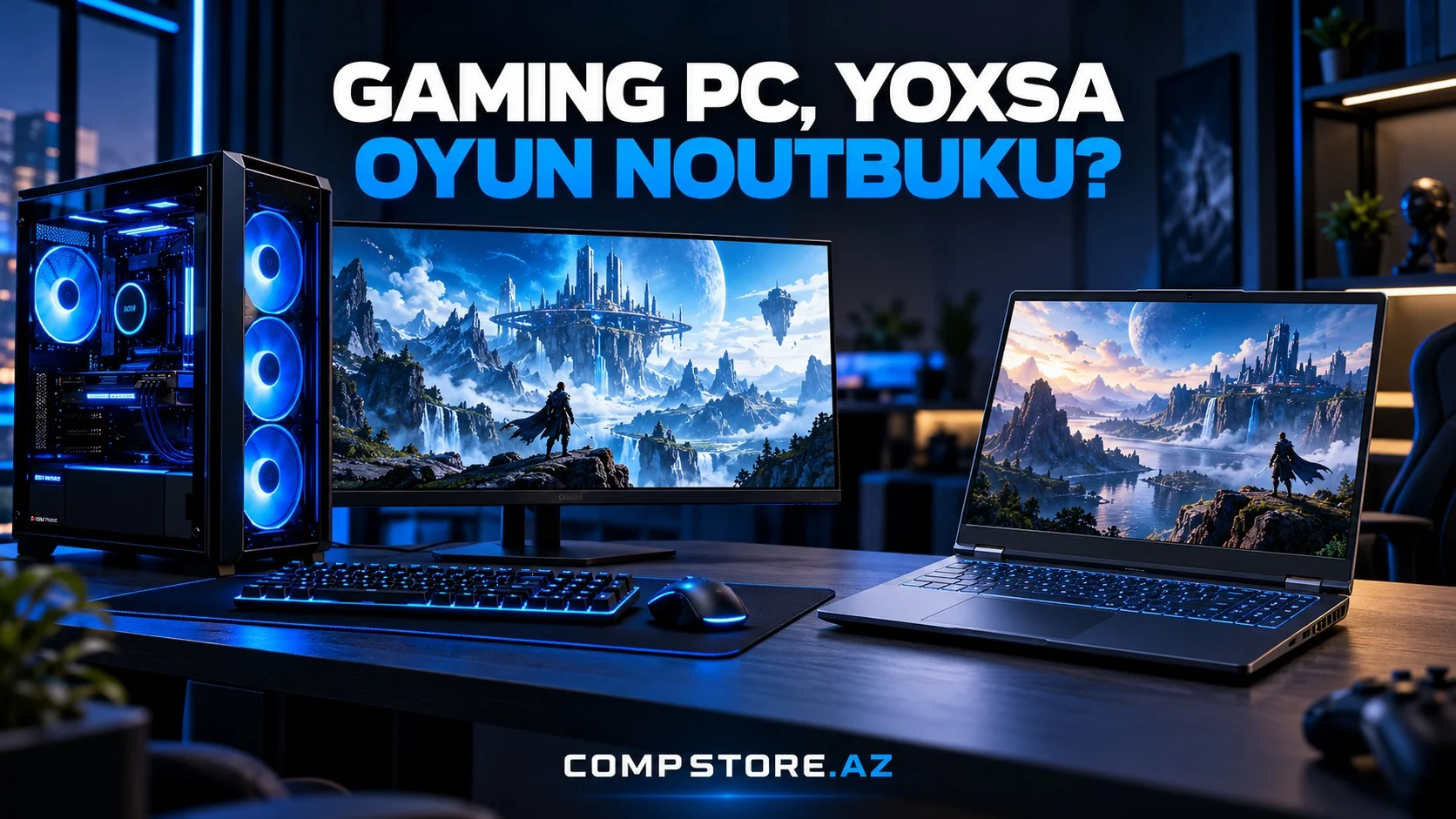 Gaming PC, yoxsa oyun noutbuku: hansini secmeli?