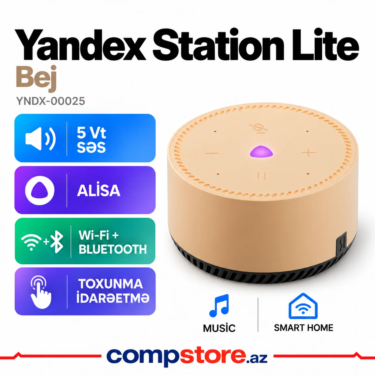 Yandex Station Lite Bej (YNDX-00025) &ndash; Agilli Dinamik
