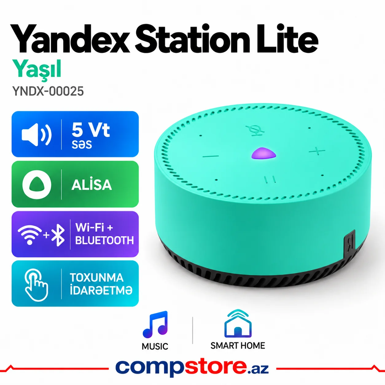 Yandex Station Lite Yasil (YNDX-00025) &ndash; Agilli Dinamik