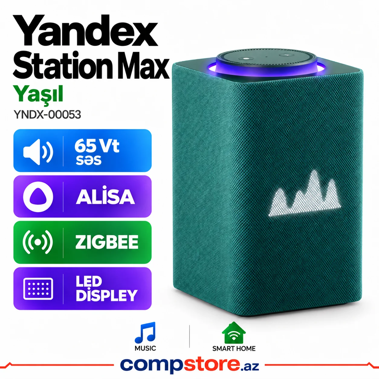 Yandex Station Max Yasil (YNDX-00053) &ndash; Agilli Dinamik