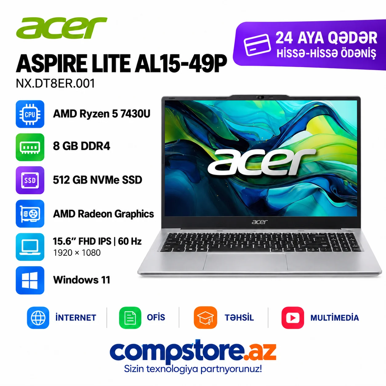 Acer Aspire Lite AL15-49P (NX.DT8ER.001) Laptop