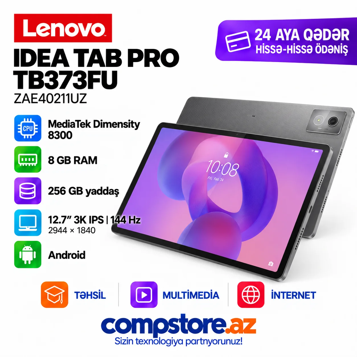 Lenovo Idea Tab Pro TB373FU (ZAE40211UZ) Tablet PC